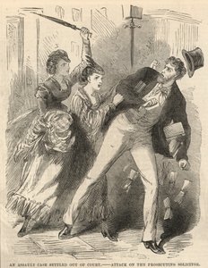 An assault case settled out of court; Attack on the prosecuting solicitor by English School