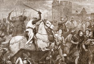 An early Papal crusade against the Waldenses, illustration from 