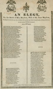 An elegy on the death of Mrs Mayhew, wife of Mr Isaac Mayhew by English School