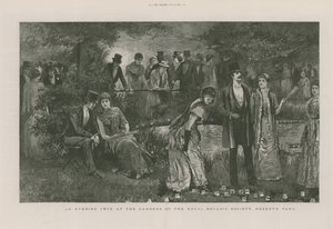 An Evening Fete at the Gardens of the Royal Botanic Society by English School