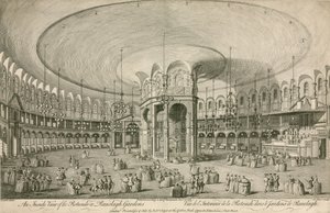An inside view of the Rotunda in Ranelagh Gardens, London