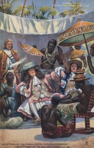 An official of the Guinea (Royal African) Company treaty making on the Gold Coast in 1672 by English School
