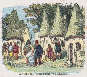 Ancient British Village by English School