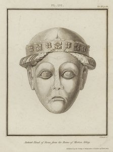 Ancient Head of Stone from the Ruins of Merton Abbey