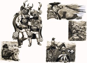 Ancient Peoples of the World: Tragic Men of the Mountains by English School