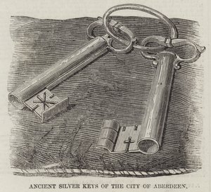 Ancient Silver Keys of the City of Aberdeen by English School