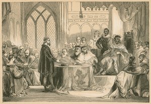 Andrew Melville before the King and Privy Council by English School