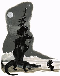 Animals Stacked Atop Each Other by English School