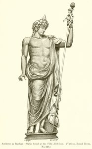 Antinous as Bacchus. Statue found at the Villa Hadriana (Vatican, Round Room, No. 540) by English School