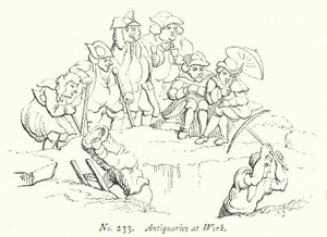 Antiquaries at Work by English School