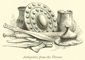 Antiquities from the Thames by English School