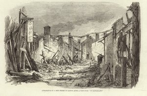 Appearance of a Busy Street After a Visit from Ye Barbarians by English School