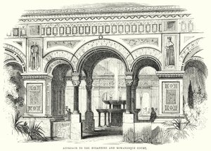 Approach to the Byzantine and Romanesque Court