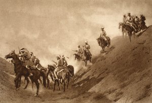 Arab Mounted Police Helped the British Crossing the Dried Up Bed of an Ancient Canal, 1914-19 by English School