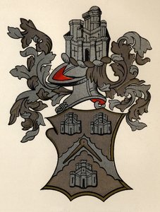 Arms granted to the Masons Company of London, 12th Edward IV, 1472-73, from The History of Freemasonry, volume II, published by Thomas C. Jack, London, 1883 by English School