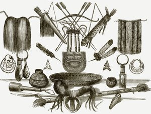 Arms, Ornaments, and Utensils of the Indians by English School