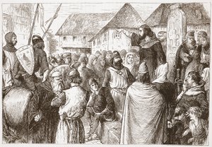 Arnold of Brescia Preaching, illustration from The History of Protestantism by James Aitken Wylie, 1878 by English School