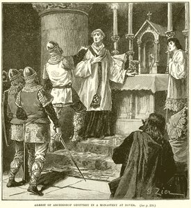 Arrest of Archbishop Geoffrey in a Monastery at Dover by English School