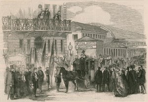 Arrival of Neapolitan Exiles at Paddington by English School