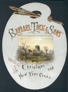 Artists Palette with Church by English School