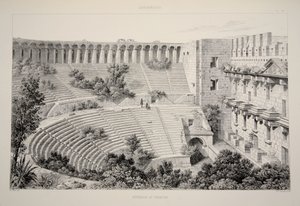 Aspendu - Interior of Theatre, from The Principal Ruins of Asia Minor, pub. 1863 by English School