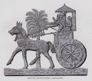 Assyrian Chariot by English School