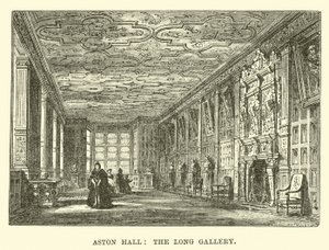 Aston Hall, the Long Gallery by English School