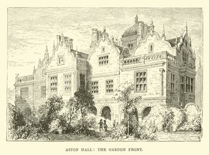Aston Hall, the Garden Front by English School