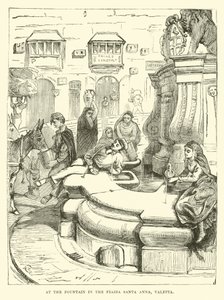 At the fountain in the Piazza Santa Anna, Valetta by English School