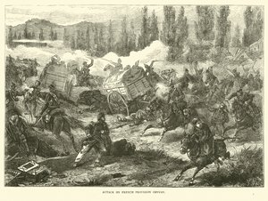 Attack on French provision convoy, September 1870 by English School