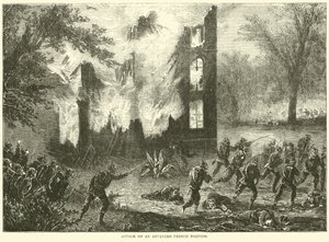 Attack on an advanced French position by English School