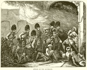 Attack on the Alumbagh by English School