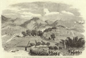 Attack on the Braves Near the White Cloud Mountain by English School