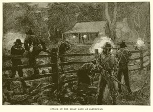 Attack on the Kelly Gang at Glenrowan by English School