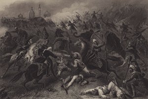 Attack on the Mutineers Before Kanpur by English School