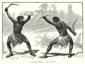 Australia: A Waddy Fight by English School