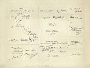 Autographs of Dramatic Poets by English School
