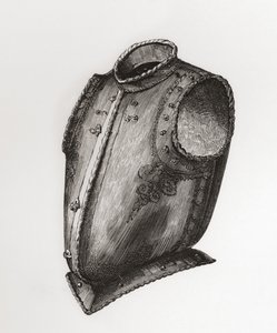 Back and breastplate, opening in front, known as the Waistcoat Breastplate, c.1580, from The British Army: Its Origins, Progress and Equipment by English School