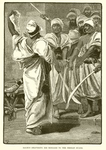 Bagaeus Delivering His Messages to the Persian Guard by English School