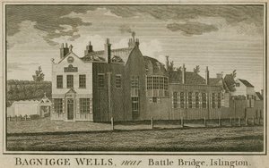 Bagnigge Wells, near Battle Bridge, Islington, London