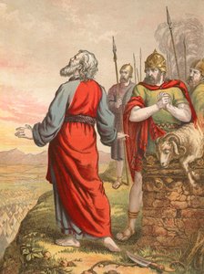 Balaam Blessing the People by English School