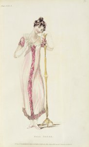 Ball dress, fashion plate from Ackermann