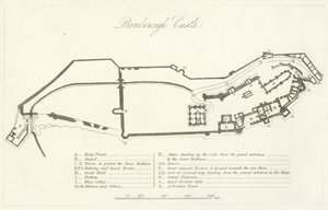 Bamborough Castle by English School