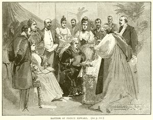 Baptism of Prince Edward by English School