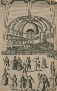 Baptist meeting in church, and blind man