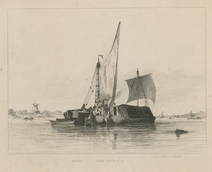 Barge and Canal Boats on a Canal