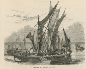 Barges at Blackfriars by English School
