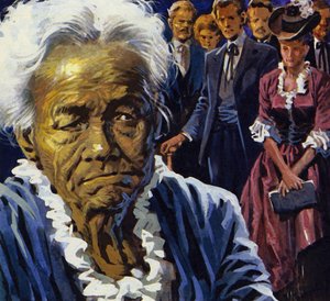 Barnum heard of Joyce Heth, put her on show and made a fortune by English School