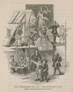 Bartholomew Fair, 1721; Lee and Harpers Booth by English School