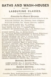 Baths and Wash-Houses for the Labouring Classes